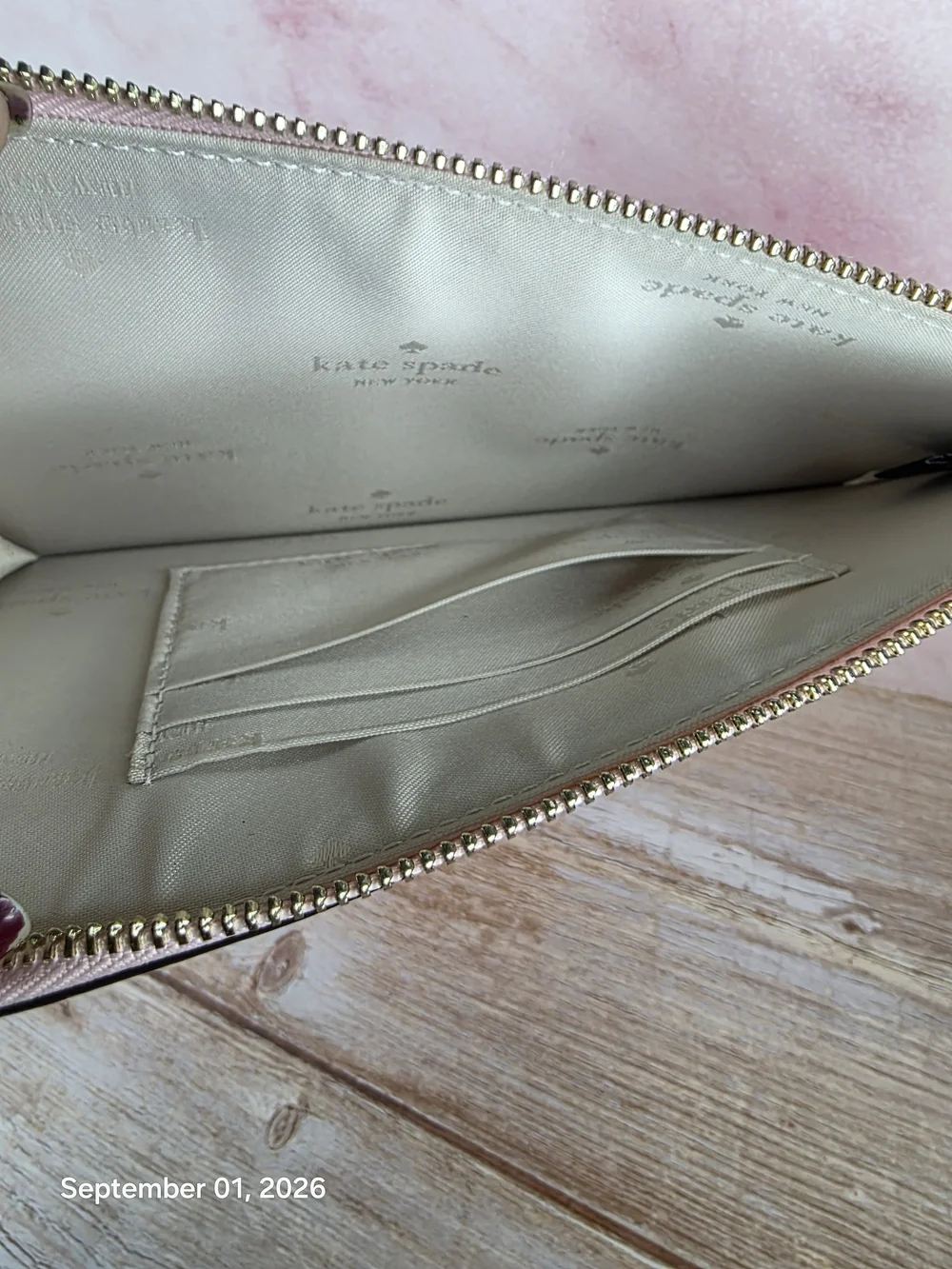 kate spade Saffiano leather wristlet
